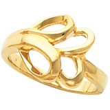 14K Yellow Freeform Ring photo