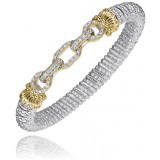 Vahan 14k Gold & Sterling Silver Diamond Bracelet photo