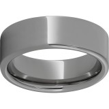 Rugged Tungsten  8mm Pipe Cut Polished Band photo