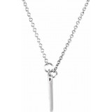 14K White Lucky 16 1/2 Necklace photo 2