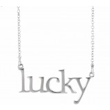 14K White Lucky 16 1/2 Necklace photo