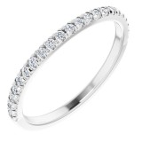 14K White 1/5 CTW Diamond Matching Band photo