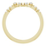 14K Yellow 1/6 CTW Diamond Matching Band photo 2