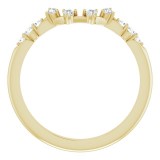 14K Yellow 1/6 CTW Diamond Matching Band photo 2