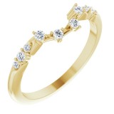 14K Yellow 1/6 CTW Diamond Matching Band photo