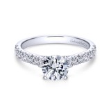 Gabriel & Co. 14k White Gold Contemporary Straight Engagement Ring photo