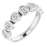 14K White 3/4 CTW Diamond Anniversary Band photo