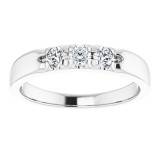 14K White 1/3 CTW Diamond French-Set Anniversary Band photo 3