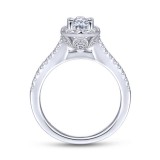 Gabriel & Co. 14k White Gold Contemporary Halo Engagement Ring photo 2