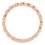 14K Rose Stackable Bead Ring photo 2