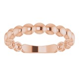 14K Rose Stackable Bead Ring photo 3