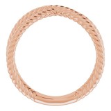 14K Rose Criss-Cross Rope Ring photo 2