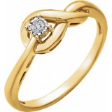 14K Yellow .04 CT Diamond Ring photo