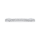 Shah Luxury Round Cut Diamond 14K White Gold Half-Eternity Wedding Band photo