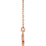 14K Rose Beaded Bar 16-18 Necklace photo 2