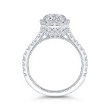 Shah Luxury 14K White Gold Round Cut Diamond Halo Engagement Ring (Semi-Mount) photo 4