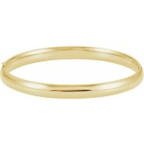 14K Yellow 6.5 mm Hinged Bangle Bracelet photo