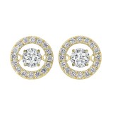 Gems One 14KT Yellow Gold & Diamond Rhythm Of Love Fashion Earrings   - 1 ctw photo