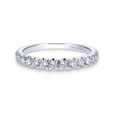 Gabriel & Co. 14k White Gold Contemporary Anniversary Wedding Band photo