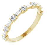 14K Yellow 1/2 CTW Diamond Anniversary Band photo