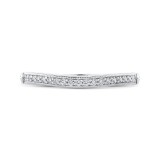 Shah Luxury 14K White Gold Round Diamond Half-Eternity Wedding Band photo