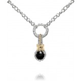 Vahan 14k Gold & Sterling Silver Black Onyx Pendant photo