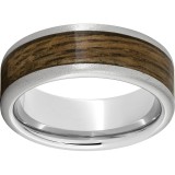 Serinium Pipe Cut Band with Bourbon Barrel Inlay & Stone Finish photo