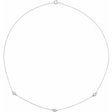 14K White 1/3 CTW Diamond 3-Station 18 Necklace photo