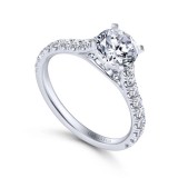 Gabriel & Co. 14k White Gold Contemporary Straight Engagement Ring photo 3