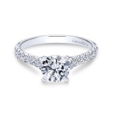 Gabriel & Co. 14k White Gold Contemporary Straight Engagement Ring photo