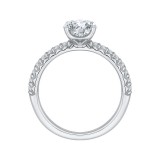 Shah Luxury 14K White Gold Round Diamond Engagement Ring (Semi-Mount) photo 4