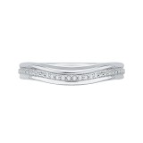 Shah Luxury 14K White Gold Round Diamond Wedding Band photo