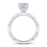 Gabriel & Co. 14k White Gold Victorian Straight Engagement Ring photo 2