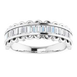 14K White 5/8 CTW Diamond Channel-Set Anniversary Band photo 3