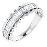 14K White 5/8 CTW Diamond Channel-Set Anniversary Band photo