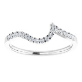 14K White 1/6 CTW Diamond Matching Band photo 3