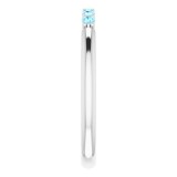 14K White Aquamarine Stackable Ring photo 4
