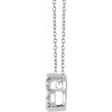 14K White 1/8 CTW Diamond 16-18 Necklace photo 2