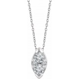 14K White 1/8 CTW Diamond 16-18 Necklace photo