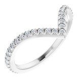 14K White 1/4 CTW Diamond Matching Band photo