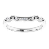 14K White .03 CTW Diamond Matching Band photo 3