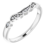 14K White .03 CTW Diamond Matching Band photo