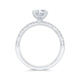 Shah Luxury 14K White Gold Diamond Engagement Ring (Semi-Mount) photo 4