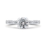 Shah Luxury 14K White Gold Diamond Engagement Ring (Semi-Mount) photo