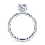 Gabriel & Co. 14k White Gold Contemporary Halo Engagement Ring photo 2