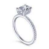 Gabriel & Co. 14k White Gold Contemporary Halo Engagement Ring photo 3