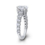 Shah Luxury 14K White Gold Oval Diamond Engagement Ring (Semi-Mount) photo 3