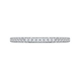 Shah Luxury 14K Two-Tone Gold Round Diamond Half-Eternity Wedding Band photo