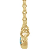 14K Yellow Turquoise & 1/8 CTW Diamond Bar 18 Necklace photo 2