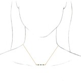 14K Yellow Turquoise & 1/8 CTW Diamond Bar 18 Necklace photo 3